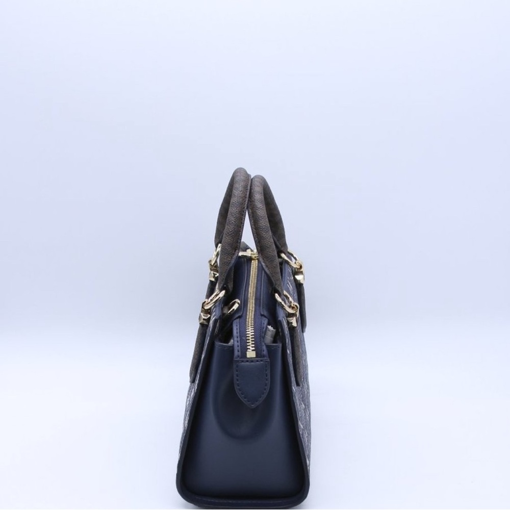 Michael Kors Marilyn Small Crossbody - Brown/Navy - Picture 3 of 6
